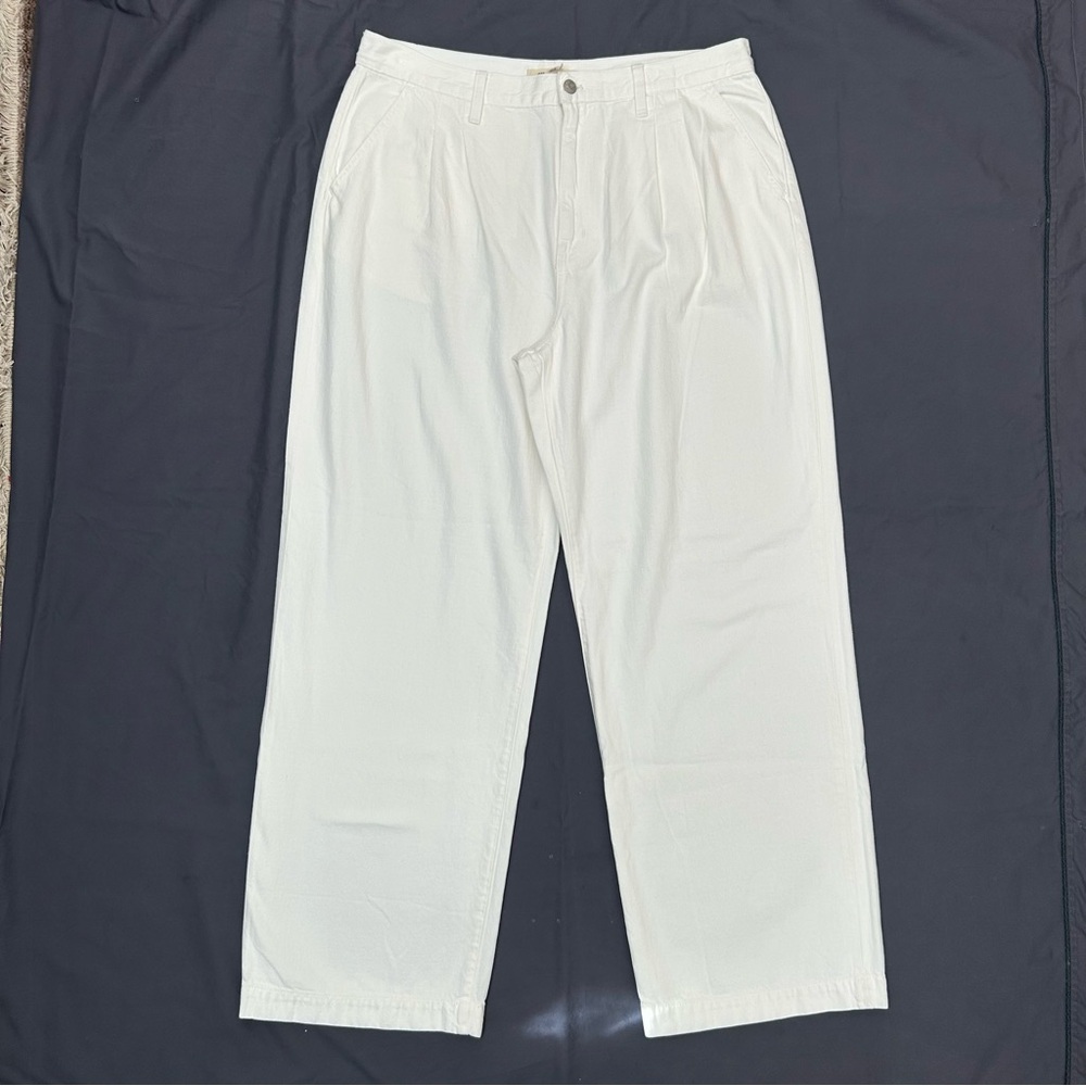 Madewell White Baggy Straight Denim Jeans Womens Size 32